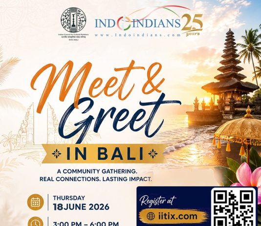 Indoindians Meet & Greet in Bali 18th June 2026
