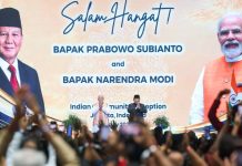 Modi and Prabowo at Diaspora meet