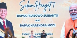 Modi and Prabowo at Diaspora meet