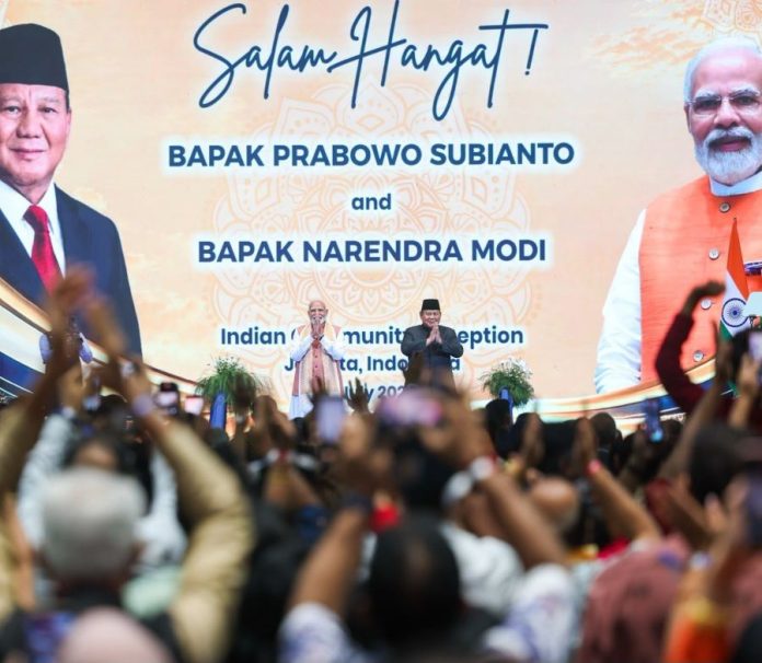 Modi and Prabowo at Diaspora meet
