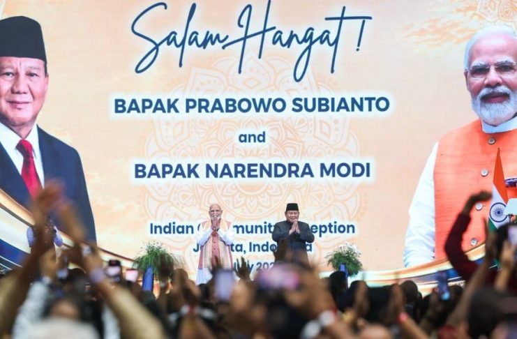Modi and Prabowo at Diaspora meet