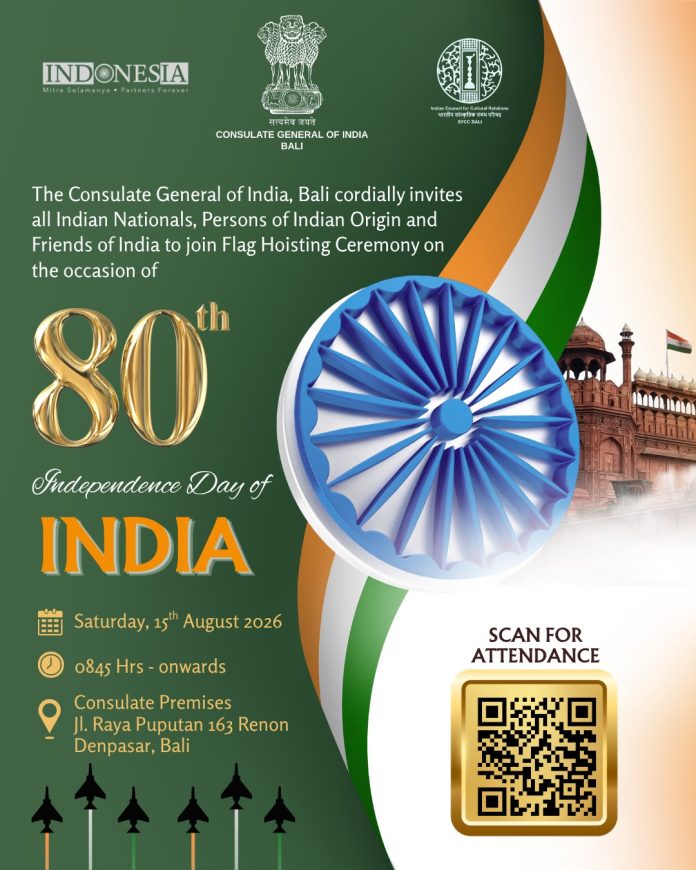 Celebrate the 80th Independence Day of India in Bali