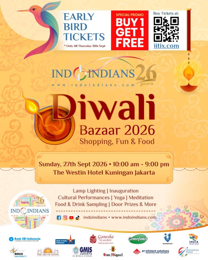 Indoindians Weekly Newsletter: Early Bird ? Buy 1 Get 1 Tickets to Indoindians Diwali ? Bazaar 2026