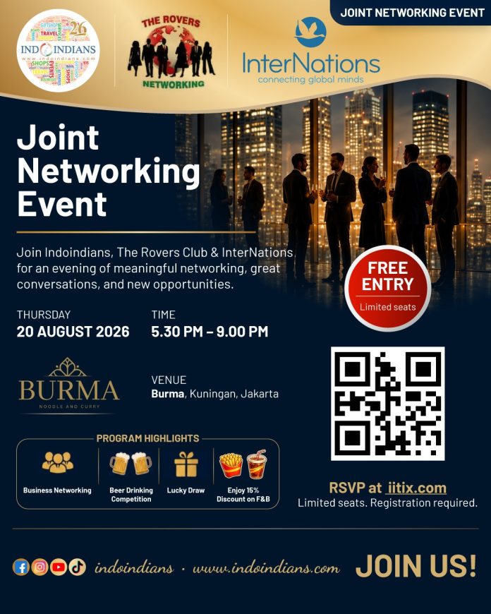 Indoindians Business Networking 20th Aug 2026 Indoindians Business Networking 20th Aug 2026