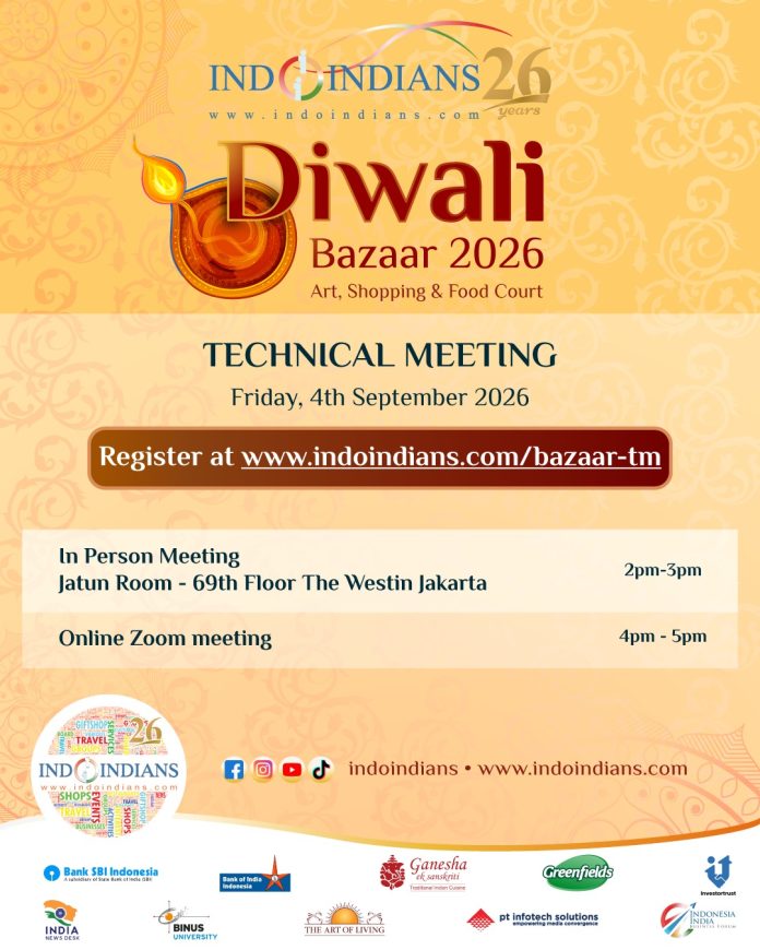 Indoindians Diwali Bazaar Technical Meeting - Friday 4th September 2026 Indoindians Diwali Bazaar Technical Meeting - Friday 4th September 2026