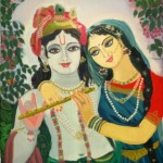 Digital painting-Radha krishna by Shanthi Seshadri