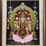 Goddess Mahalakshmi - Tanjore painting by Shanthi Seshadri