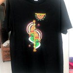 Mural design on a T-shirt by Shanthi Seshadri