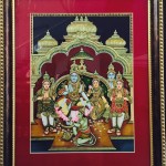 Ramabhatabishekam - Tanjore painting by Shanthi Seshadri