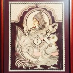 Goddess Saraswathi - Kalamakari on Fabric Goddess Saraswathi - Kalamakari on Fabric by Shanthi Seshadri
