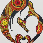 Mother's love - Zentangle by Shanthi Seshadri