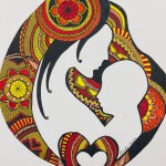 Mother's love - Zentangle by Shanthi Seshadri
