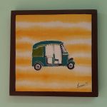 Auto ricshaw series |
I came up with this little series after I shifted to Indonesia and missed those tuk tuk in Mumbai. For Mumbaikars rickshaw are a part of daily routine. Just tried to play with colours and make them colourful, funky , and spicy to spice up your space. |
Yellow |
Acrylic on canvas |
19cm×19cm |
7.5"×7.5" |
Farmed |
Price- IDR 400.000/- |
Shipping not included |
<a href="https://app.midtrans.com/payment-links/Autorickshaw-yellow">Buy Here</a> Autorickshaw yellow by Jumana Mohammed Qayyumi