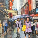 Name of artwork: Cityscape of Tokyo
Dimensions: 50cm X 80cm
Medium: Acrylic
Price: Rp 4,000,000 Cityscape of Tokyo by Vijaya Rani Birla
