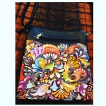 Combination of Cone work with dot art in rainbow colors |
For Sale Yes |
Price 750,000/- (IDR)|
<a href="https://app.midtrans.com/payment-links/colorful-pattern-on-sling-bag">Buy Here</a> Handpainted Colorful pattern on sling bag