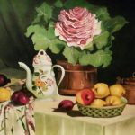 DATE :2019
SIZE :50cm/60cm
MEDIUM : Oil on Canvas
PRICE : 2 millions Fruits Basket 4 by Arupa Panigrahi