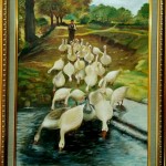 DATE :2018
SIZE : 55cm x 75cm
MEDIUM : Oil on Canvas
PRICE : 3 millions Paddling Ducks by Arupa Panigrahi