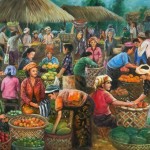 Name of artwork: Pasar at Bali
Dimensions: 70cm X 100cm
Medium: Acrylic
Price: Rp 6,000,000 Pasar at Bali by Vijaya Rani Birla