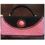 Name Mandala art
Medium Acrylic on faux leather
Size 19.5cm*4.5cm*10.5cm
Description Details H&M bag
Price: IDR 600.000/-
For Sale Yes Handpainted Pattern work with dot effect on Handbag by Vibha Singh
