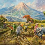 Artwork: Rice field at Java
Medium: Acrylic
Size: 80cm x 100cm
Price: Rp 5,000,000 Rice field at Java by Vijaya Rani Birla