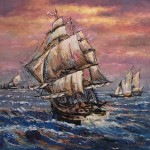 Artwork name: Sailing with the wind
Medium: Acrylic
Size: 80cm x 80cm
Price: Rp 5,000,000 Sailing with the wind by Vijaya Rani Birla