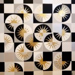Name: Surya – The Sun
Medium: Acrylics
Size: 80 x 80 cm
Description: Abstract painting with geometric work in black and silver with gold leaf accents
Framed: Yes
For Sale: Sold Surya – The Sun by Vaishali Deepak