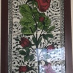 Name Ceramic Tile
Medium Ceramic colors
Size 55 cm x 30 cm
Description / details Classical Iznik design on bright white tiles.
Framed Yes
For sale No
Price - Ceramic Tile by Jyoti Joshi