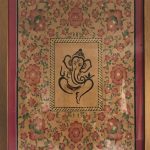 Name Ganesha with Tezhip design
Medium water colors
Size 78 cm x 58 cm
Description / details Self-composed fusion work created using Turkish illumination art around Lord Ganesha. Paper used is also handmade with natural dyes.
Framed Yes
For sale Yes
Price IDR 5 million Ganesha with Tezhip design by Jyoti Joshi